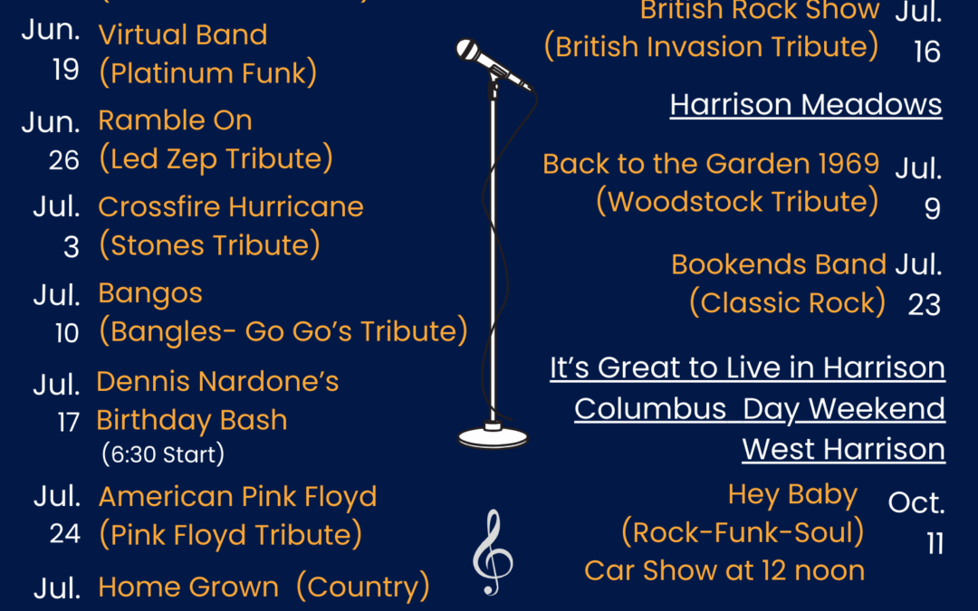 Get Ready to Rock! Harrison Recreation Announces 2025 Summer Concert Series