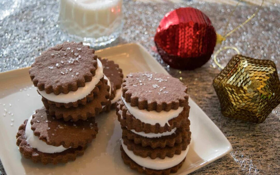 Christmas Ice Cream Cookie Sandwich
